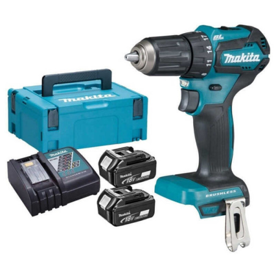 Perceuse à percussion Makita DHP483RFJ 2 x 3,0 Ah