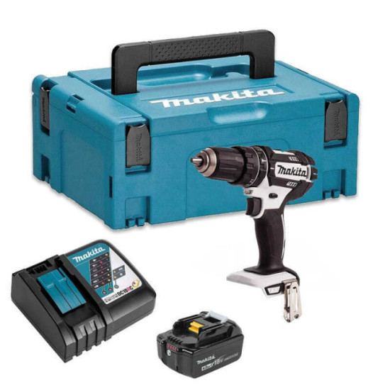 Perceuse à percussion Makita DHP482RM1JW blanche