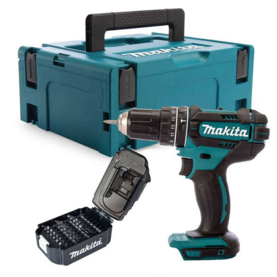 Perceuse à percussion Makita DHP482ZJ + coffret B-68323 18V