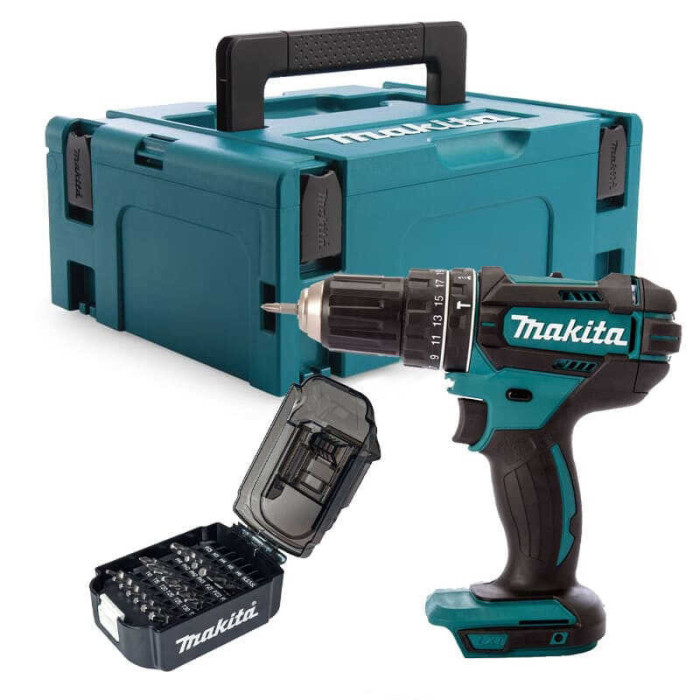 Perceuse à percussion Makita DHP482ZJ + coffret B-68323 18V