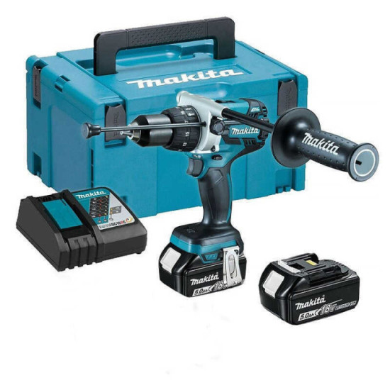 Perceuse à percussion Makita DHP481RTJ 2 x 5,0 Ah