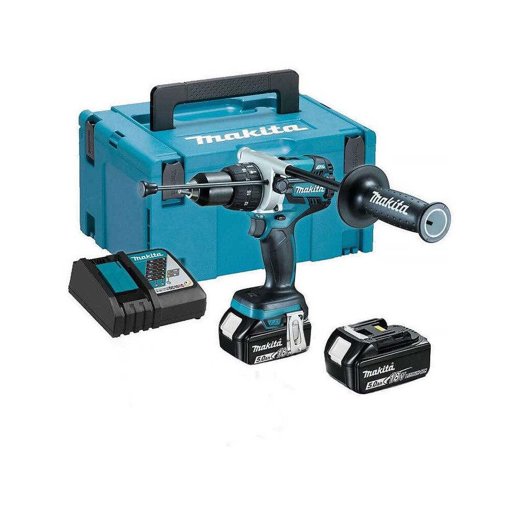 Perceuse à percussion Makita DHP481RTJ 2 x 5,0 Ah