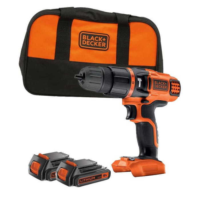 Perceuse à percussion BLACK+DECKER BDK188KB2