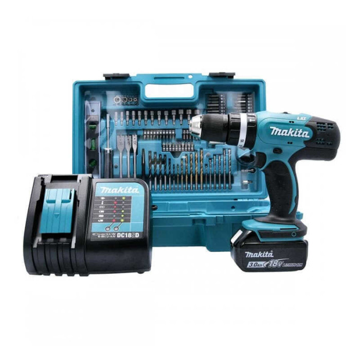 Perceuse à percussion Makita DHP453FX12 18V + 101 acc.