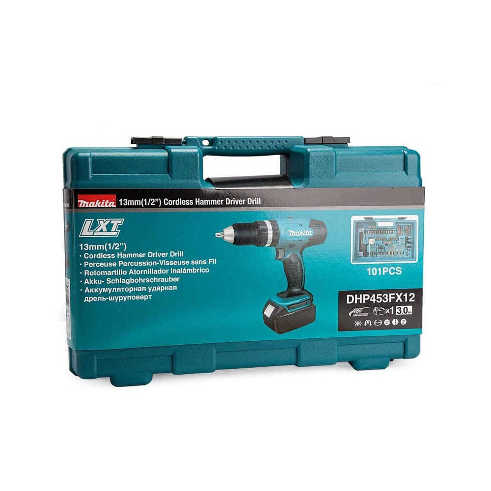 Perceuse à percussion Makita DHP453FX12 18V + 101 acc.