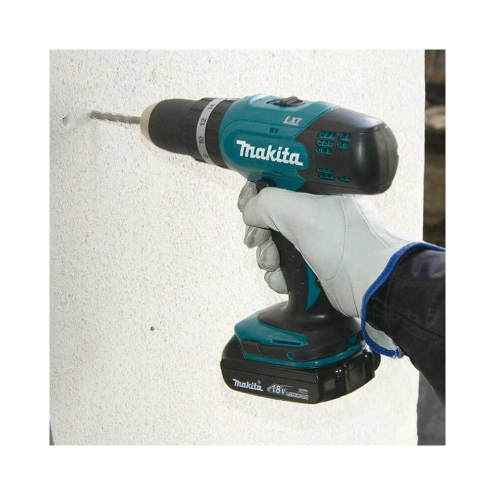 Perceuse à percussion Makita DHP453RYLJ + lampe 18V