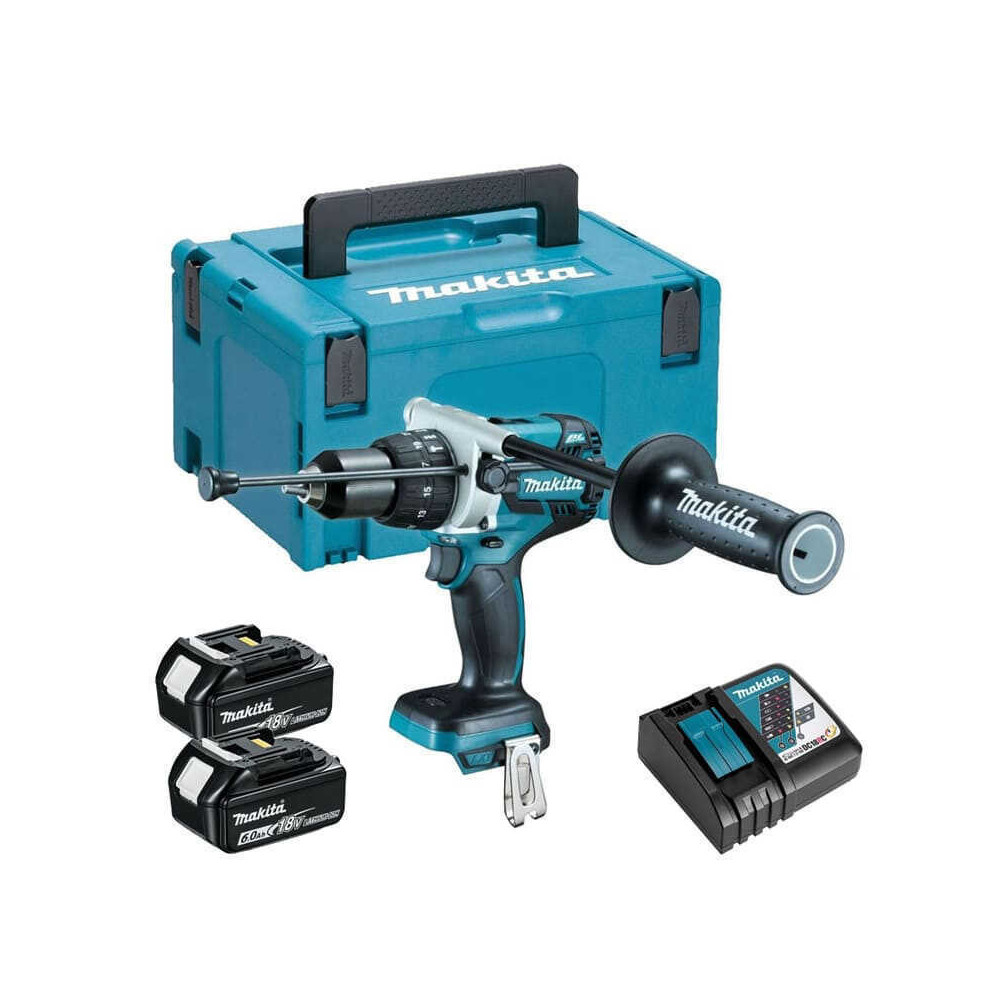 Perceuse à percussion Makita DHP481RGJ 2 x 6,0 Ah