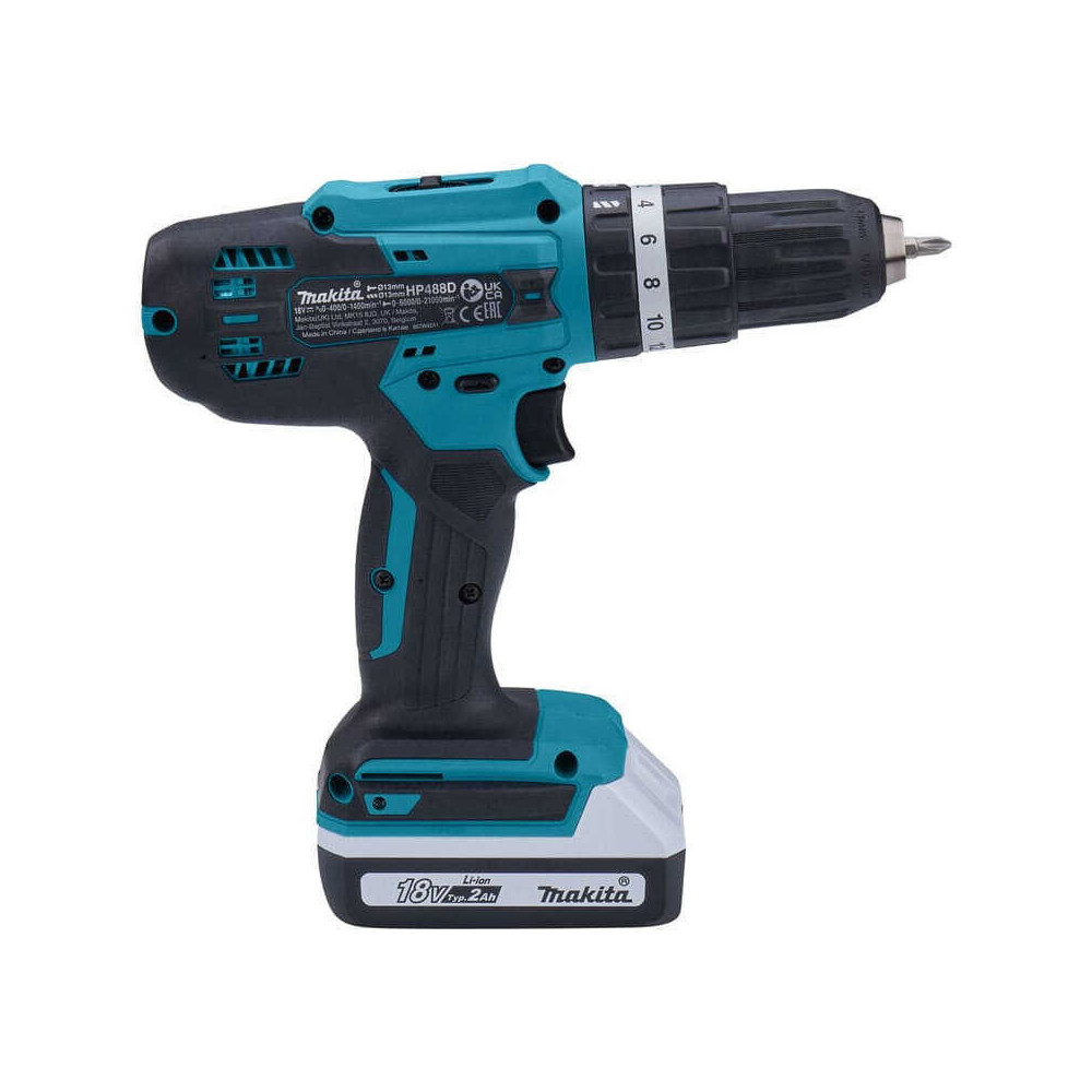 Perceuse à percussion Makita HP488DWAE 18V 2 x 2,0 Ah