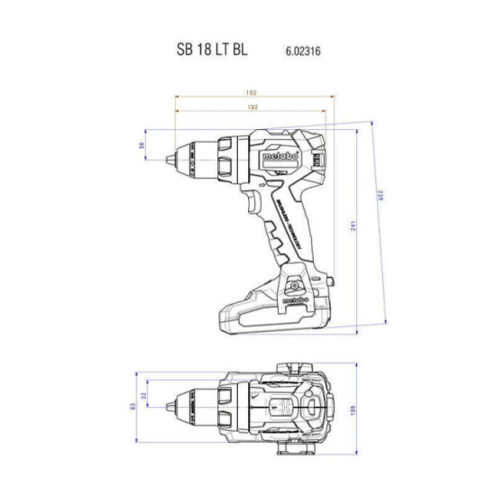 Perceuse à percussion Metabo 602316800