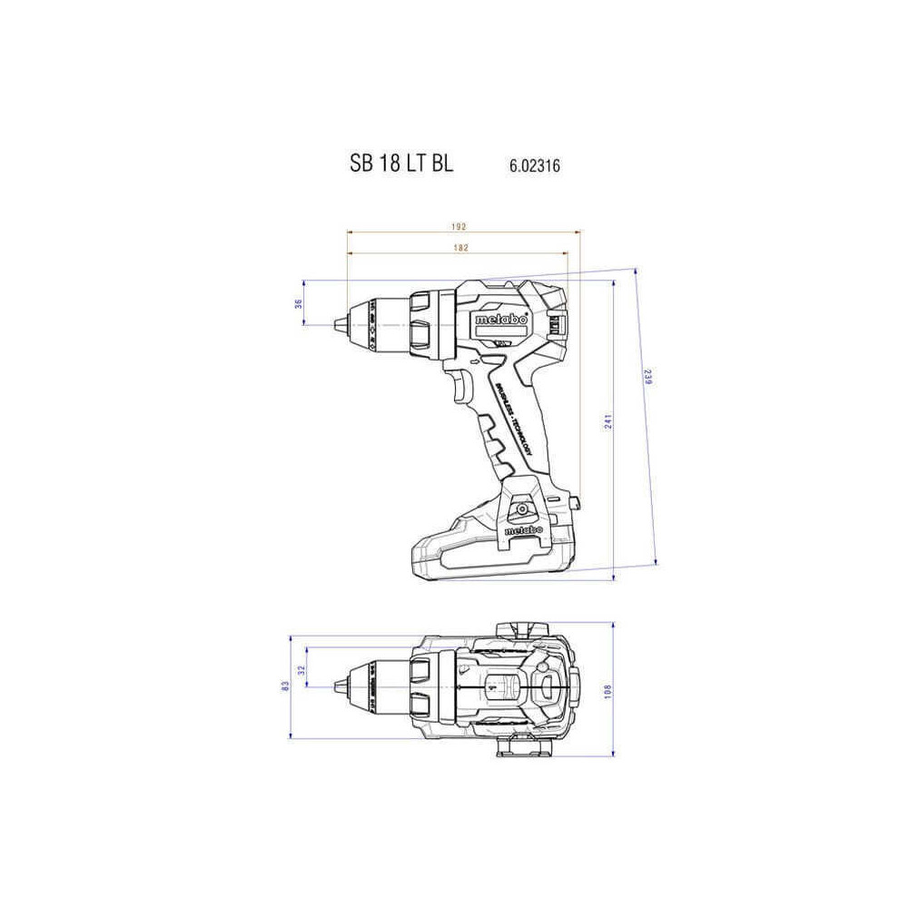 Perceuse à percussion Metabo 602316800