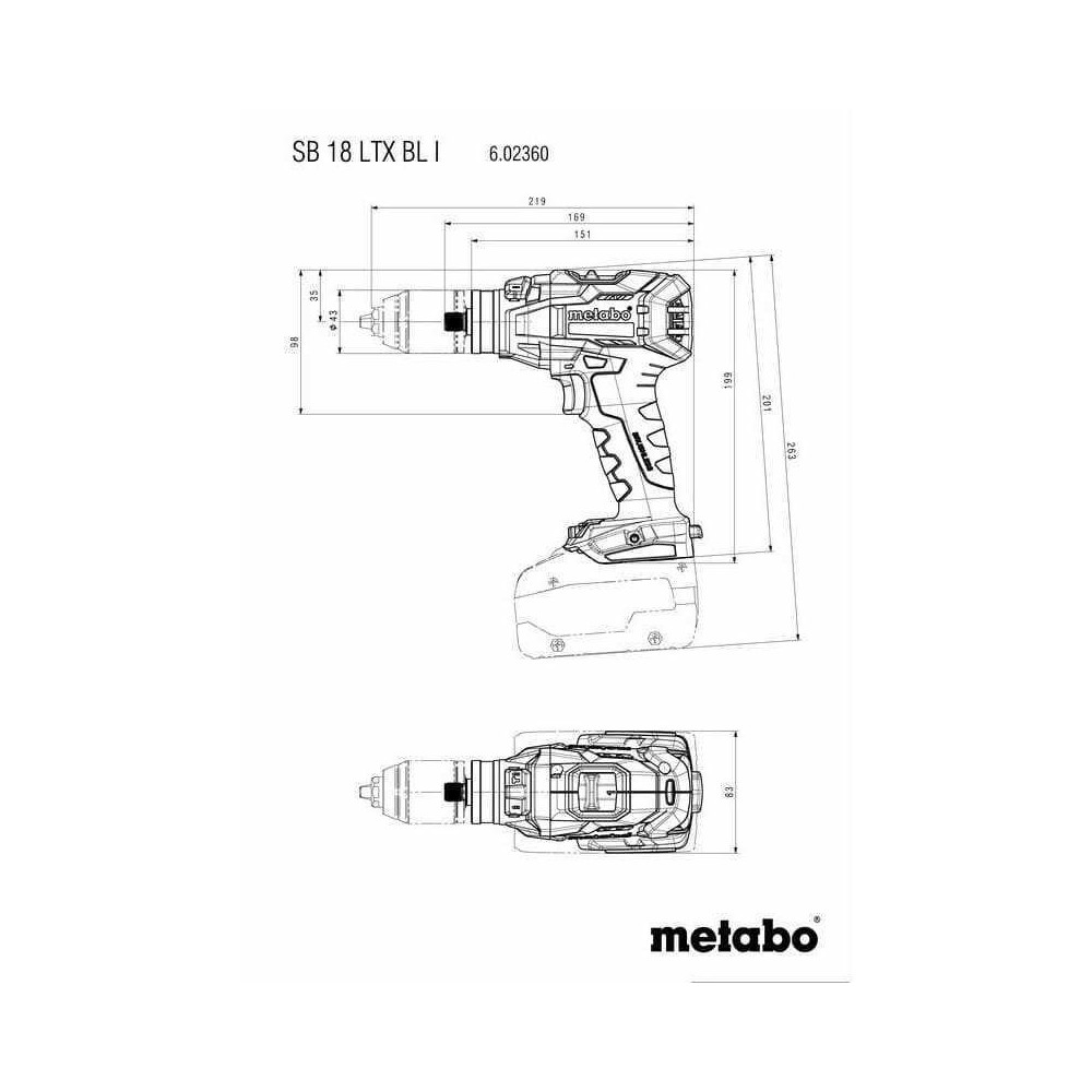 Perceuse à percussion Metabo SB 18 LTX BL I
