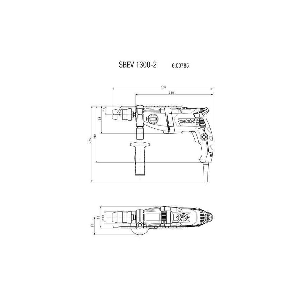 Perceuse à percussion Metabo SBEV 1300-2