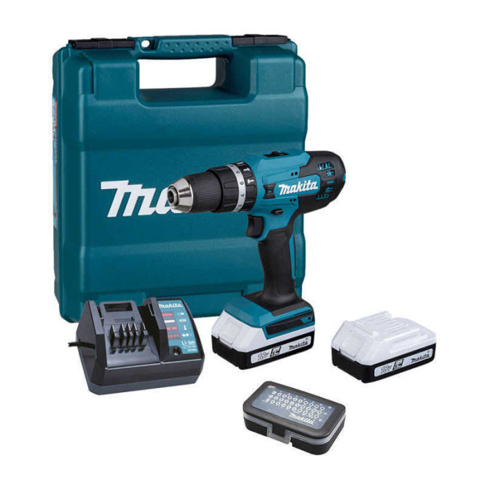 Perceuse à percussion Makita HP488D011 18V + embouts