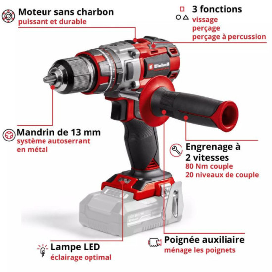 Perceuse à percussion Einhell TP-CD 18/80 Li-i BL - Solo