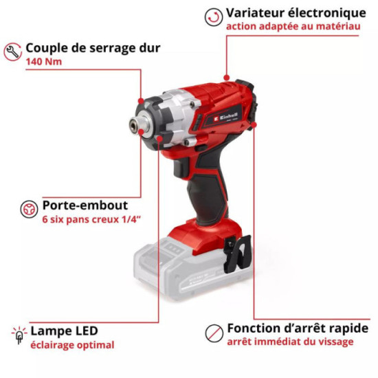 Visseuse à chocs Einhell TE-CI 18/1 Li-Solo