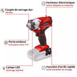 Visseuse à chocs Einhell TE-CI 18/1 Li-Solo