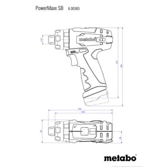 Perceuse à percussion Metabo PowerMaxx SB Basic