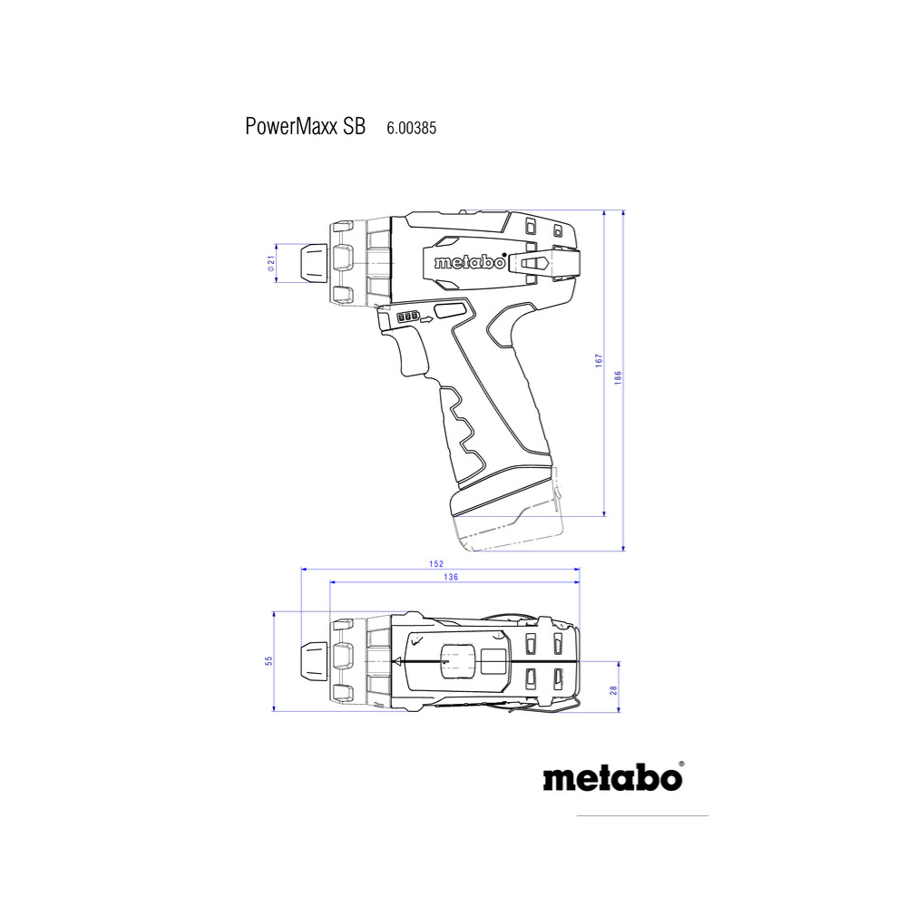 Perceuse à percussion Metabo PowerMaxx SB Basic
