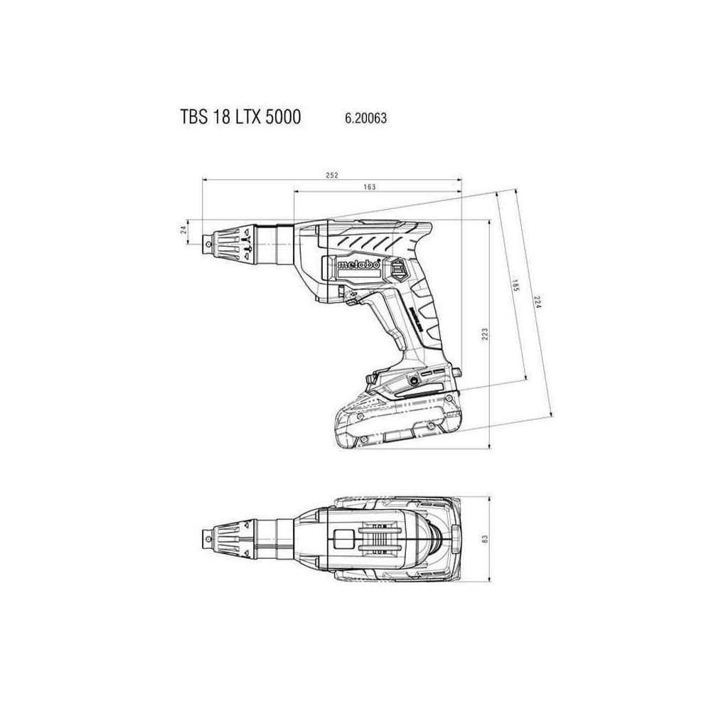 Visseuse plaquiste Metabo TBS 18 LTX BL 5000 620063840