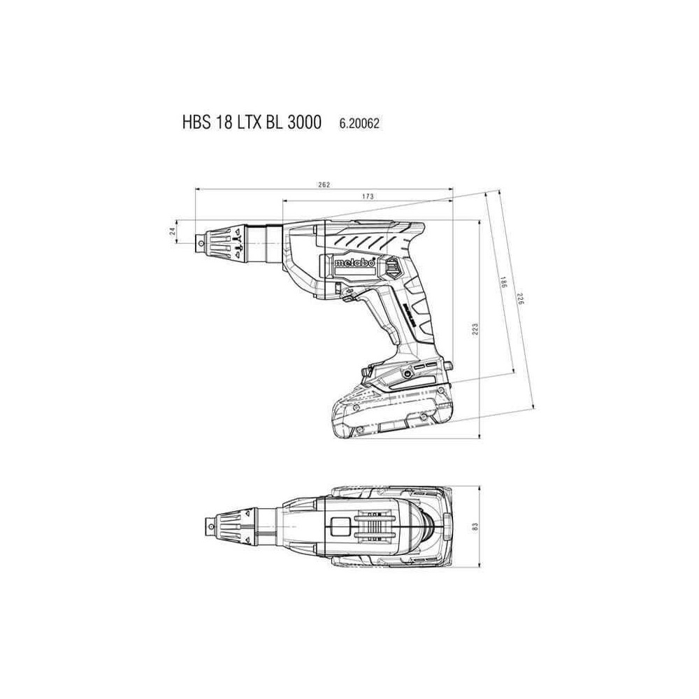Visseuse à placo sans fil hbs 18 ltx bl 3000 Metabo 620062540