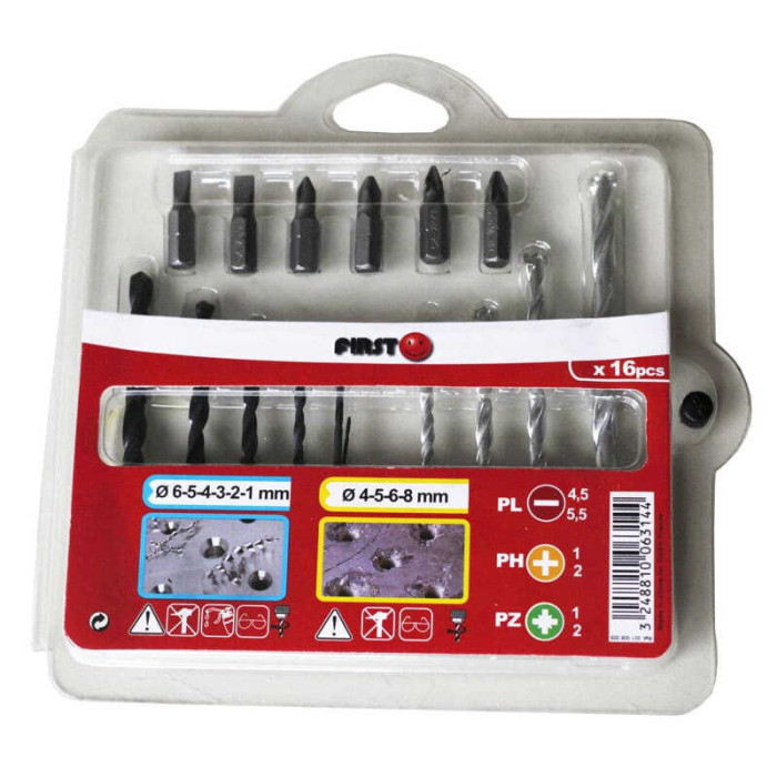 Coffret d'embouts et forets First 16 pièces Diager 1006005