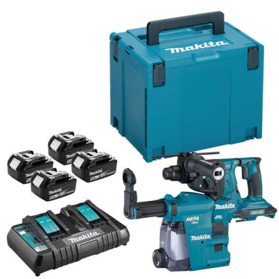 Perforateur burineur Makita DHR281PT4WJ 4 batteries