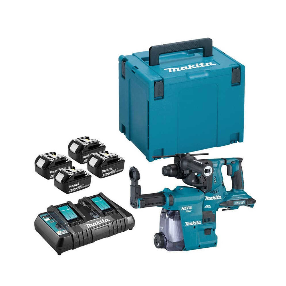 Perforateur burineur Makita DHR281PT4WJ 4 batteries