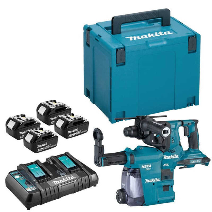 Perforateur burineur Makita DHR281PT4WJ 4 batteries