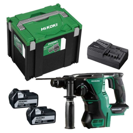 Perforateur HiKOKI DH18DBLWPZ 18 V 2 batteries 5,0 Ah