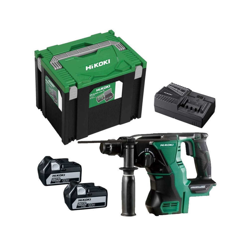 Perforateur HiKOKI DH18DBLWPZ 18 V 2 batteries 5,0 Ah