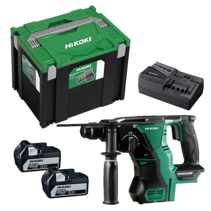 Perforateur HiKOKI DH18DBLWPZ 18 V 2 batteries 5,0 Ah