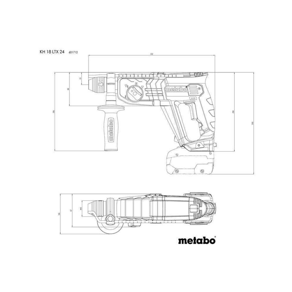 Perforateur burineur Metabo 601712850 machine nue