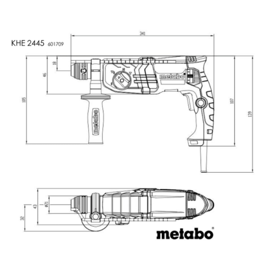 Marteau combiné Metabo KHE 2445