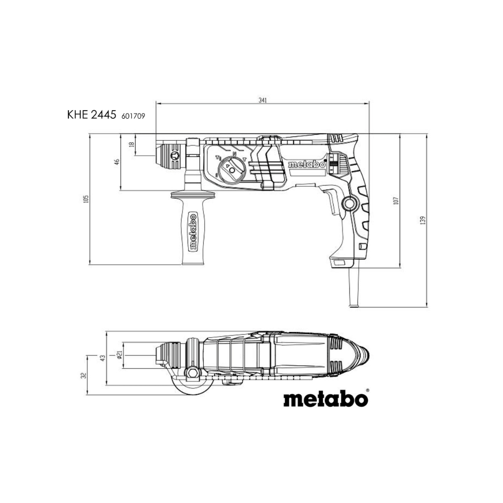 Marteau combiné Metabo KHE 2445