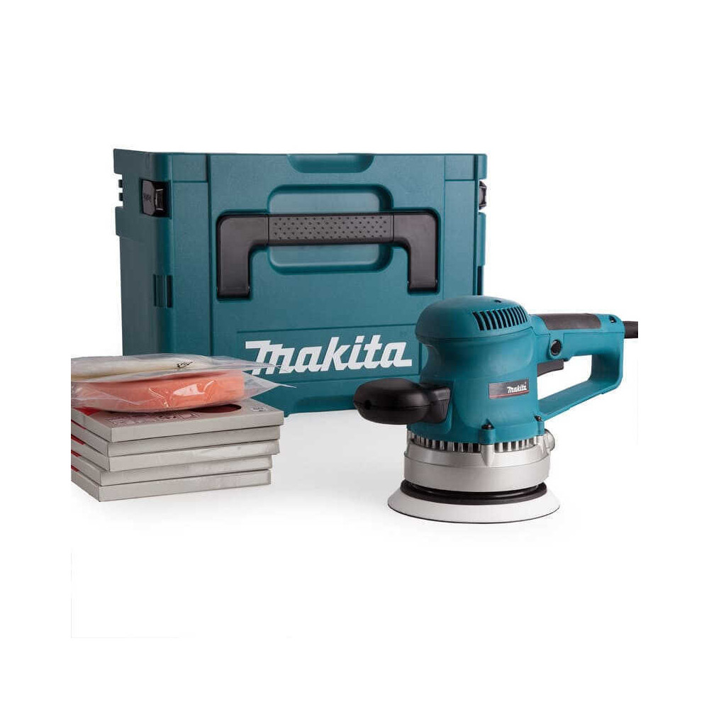 Ponceuse excentrique Makita BO6030JX1 + 51 abrasifs