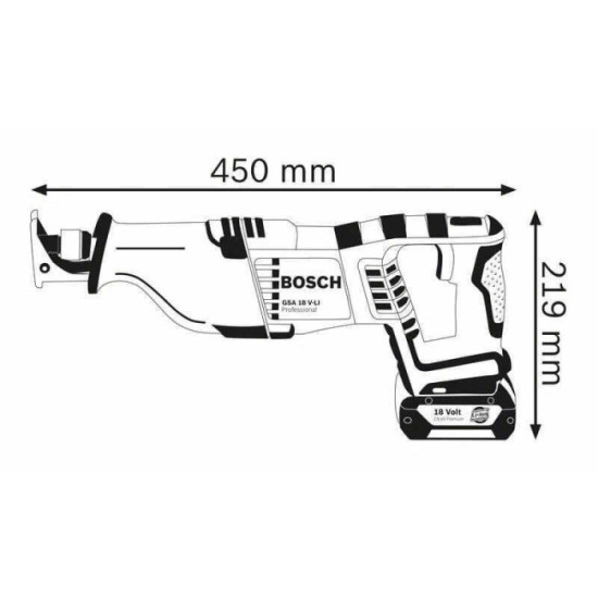 Scie sabre Bosch Professional GSA18V-LIN(0615990G9L)