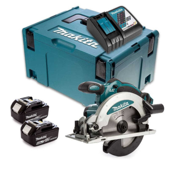 Scie circulaire Makita DSS610RTJ 18V 165 mm 2 x 5,0 Ah