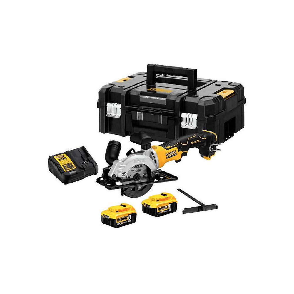 Scie circulaire DeWalt DCS571P2 18V XR 115 mm 2 x 5,0 Ah