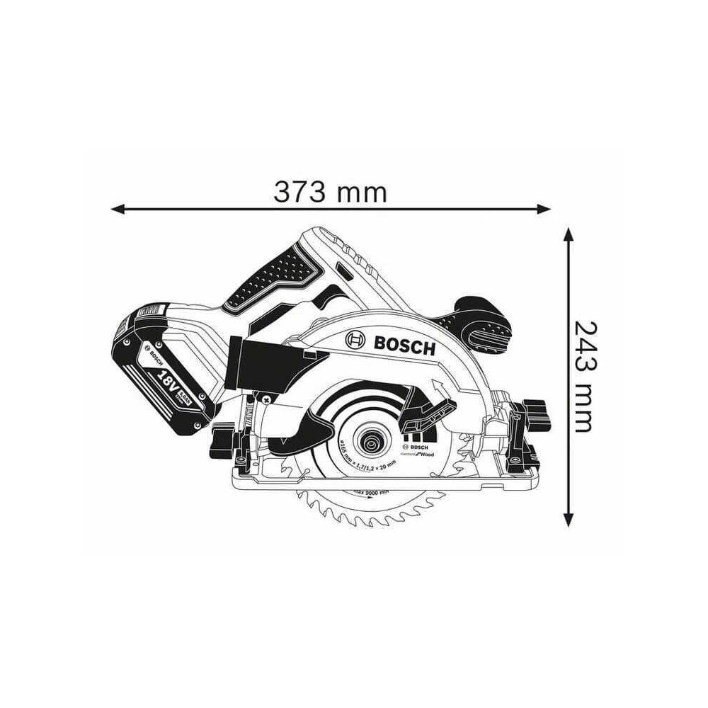 Scie circulaire sans fil Bosch GKS 18V-57 G Ø165 mm