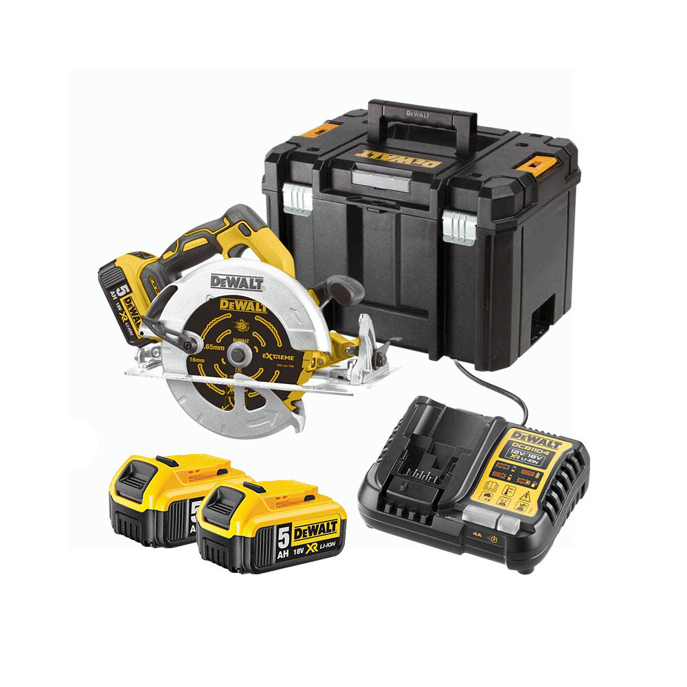 Scie circulaire DeWalt DCS570P2-QW 18V 184 mm 2 x 5,0 Ah