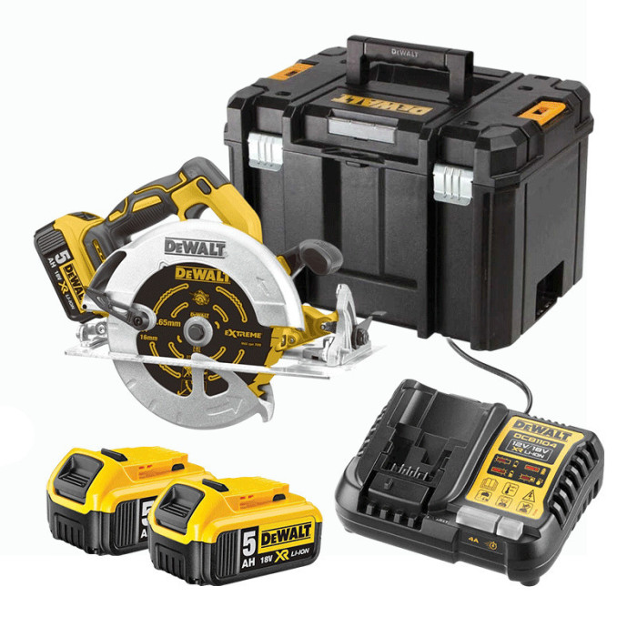 Scie circulaire DeWalt DCS570P2-QW 18V 184 mm 2 x 5,0 Ah