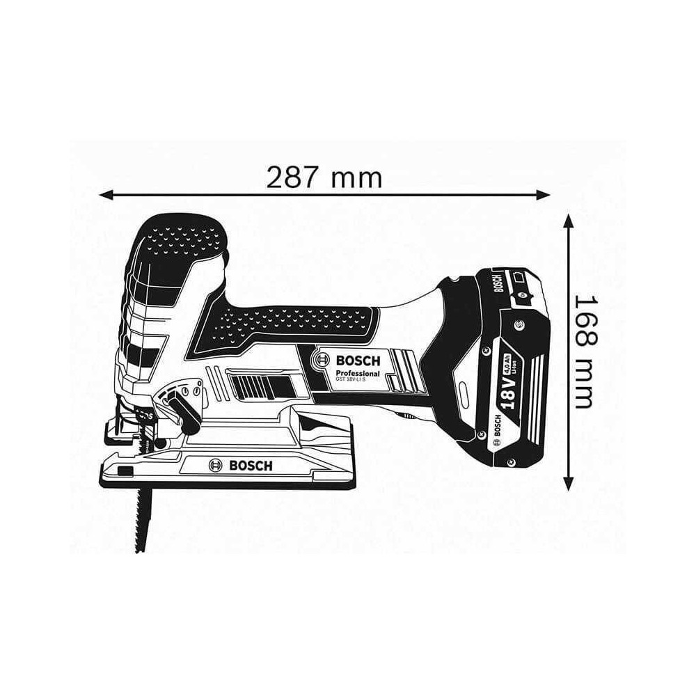 Scie sauteuse Bosch GST 18V-LI S 06015A5107 2 x 4,0 Ah
