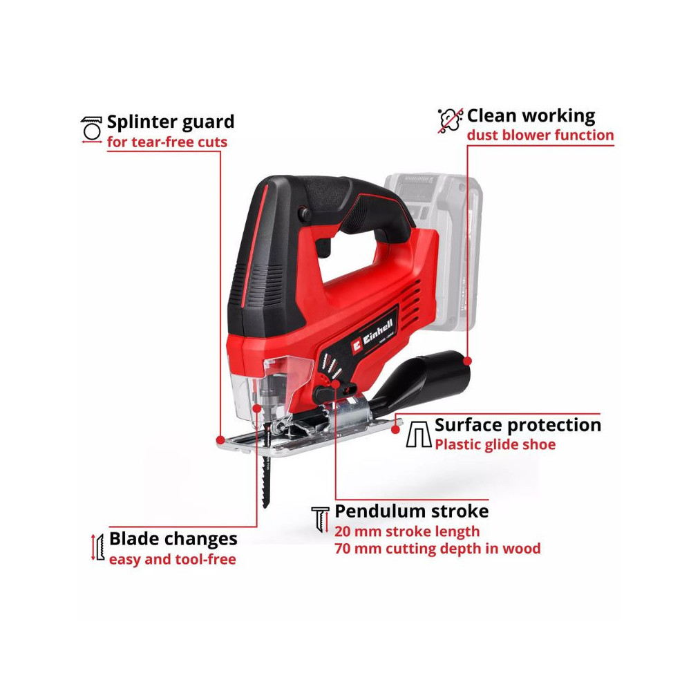 Scie sauteuse Einhell TC-JS 18 Li - Solo
