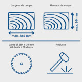 Scie à onglet radiale Scheppach 5901222901 2200 W