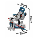 Scie onglet radiale 18V biturbo 216 mm gcm 18V 216 sans fil Bosch