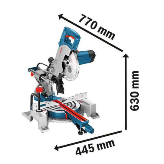 Scie onglet radiale 1400 W 216 mm gcm 80 sj Bosch Professional