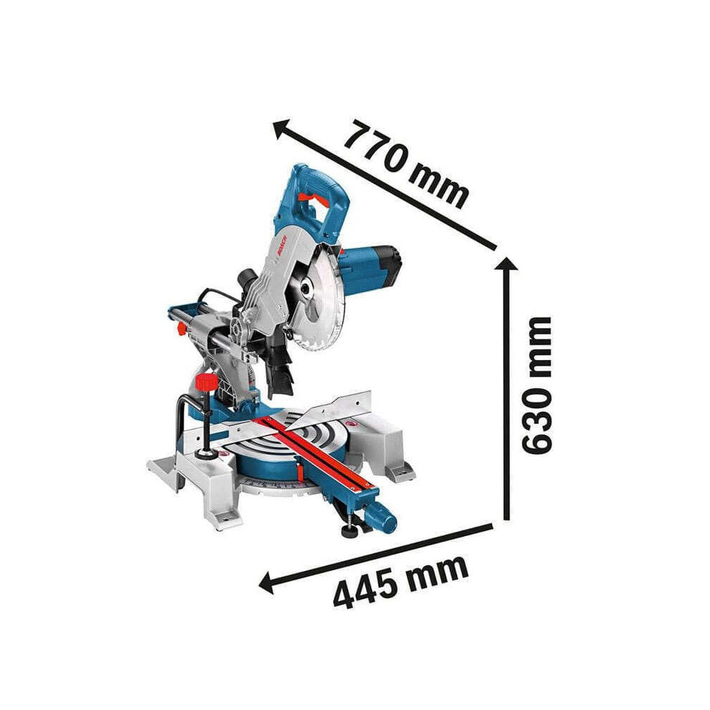 Scie onglet radiale 1400 W 216 mm gcm 80 sj Bosch Professional