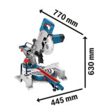 Scie onglet radiale 1400 W 216 mm gcm 80 sj Bosch Professional