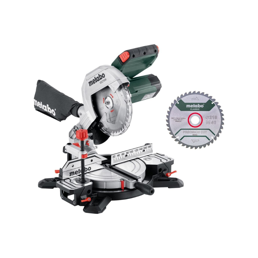 Scie à onglet Metabo 610216900 1 100 W lame 216 mm