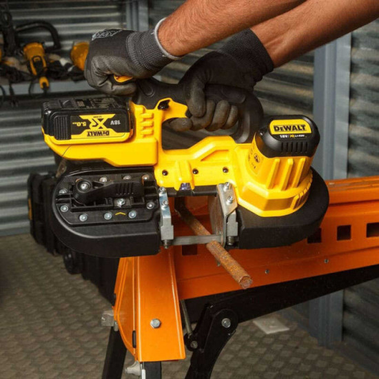 Scie à ruban DeWalt DCS371N-XJ 18V XR coupe acier 63,5 mm
